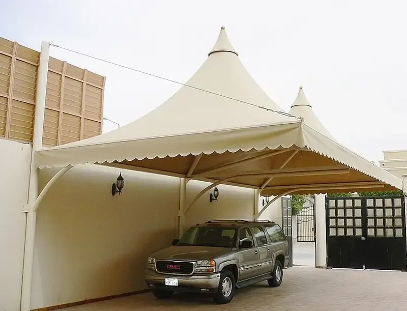 احدث تركيب مظلات هرمية في شمال الرياض 