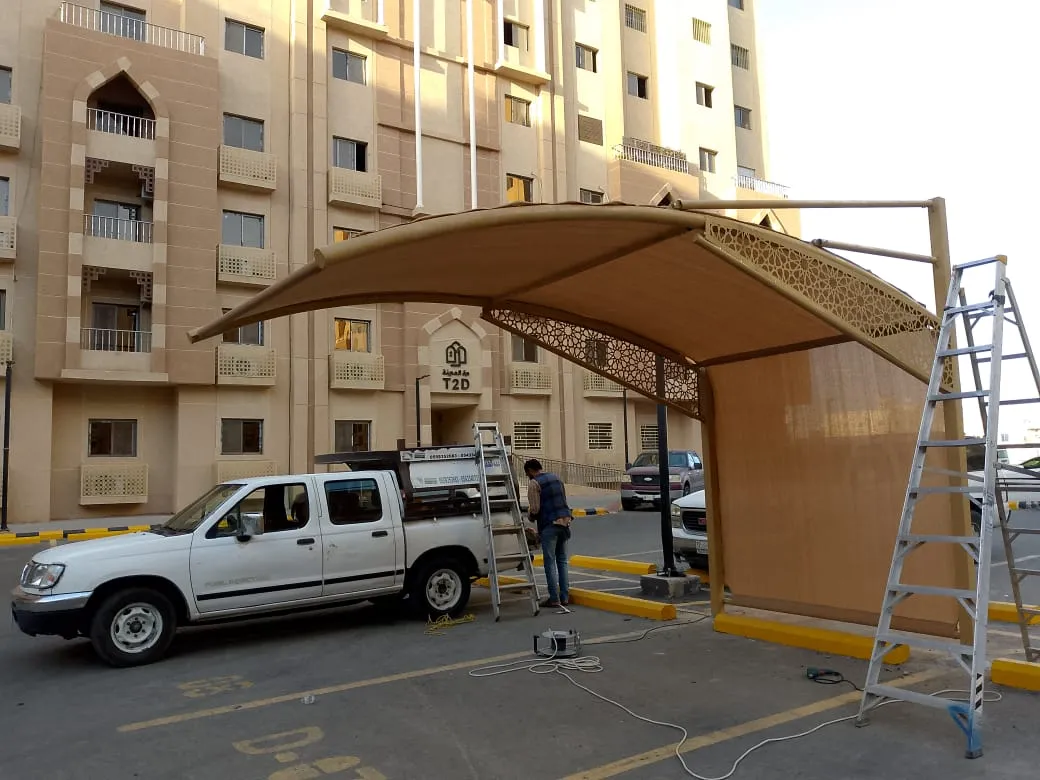 مظلات مواقف سيارات شمال الرياض 