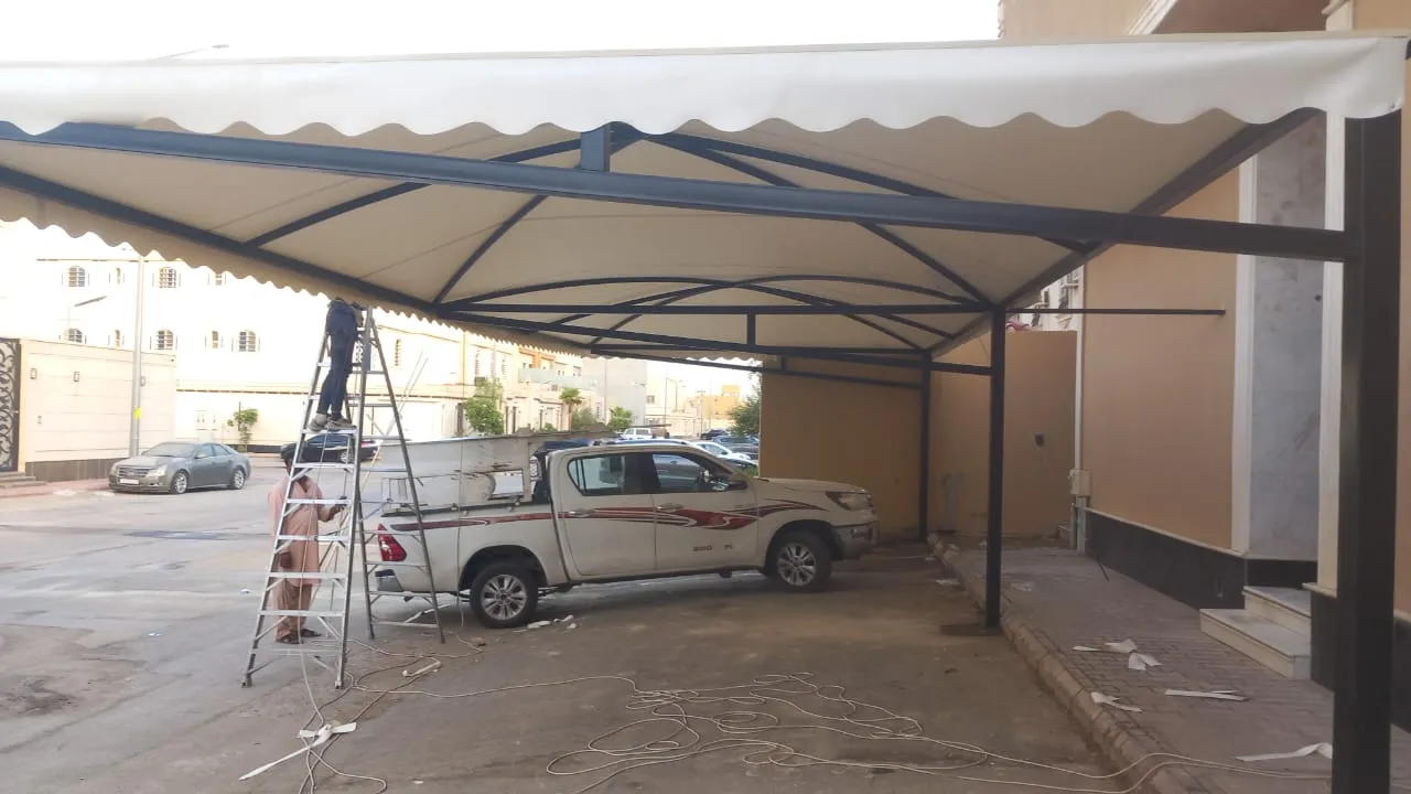تركيب مظلات وسواتر في غرب الرياض 