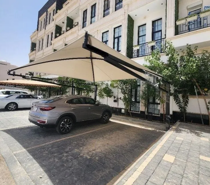 افضل مظلات سيارات مقص ومداخل منازل شمال الرياض 