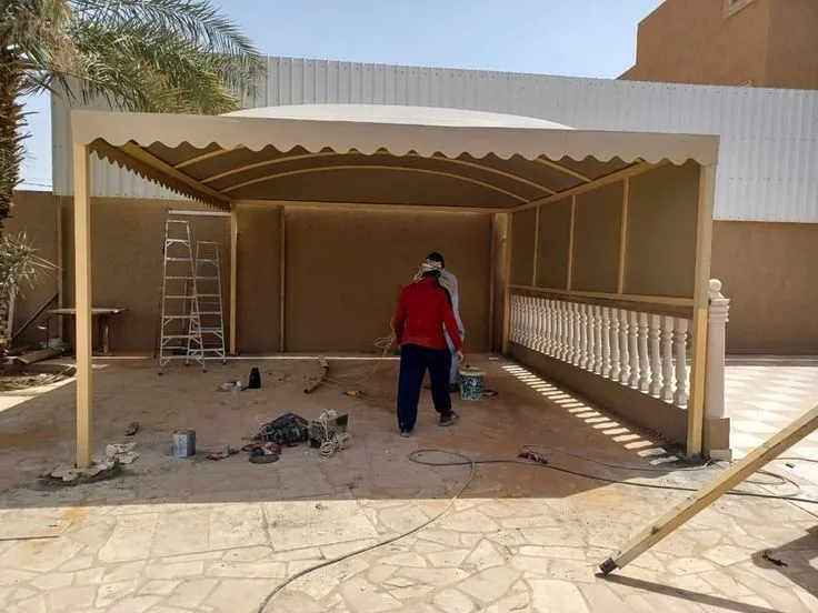 افضل مظلات سيارات مقص ومداخل منازل شمال الرياض 
