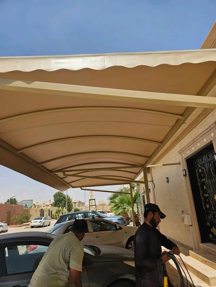 افضل مظلات سيارات مقص ومداخل منازل شمال الرياض 