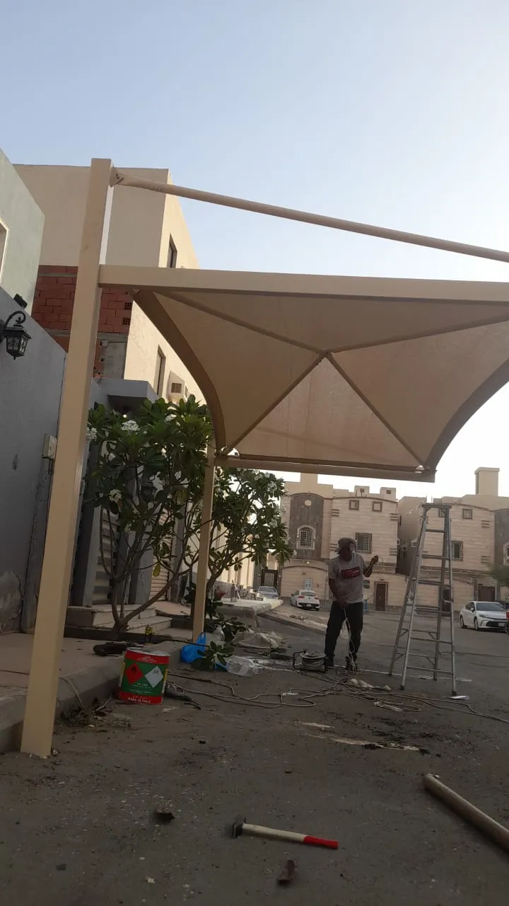 مظلات سيارات حي المرسلات بالرياض 